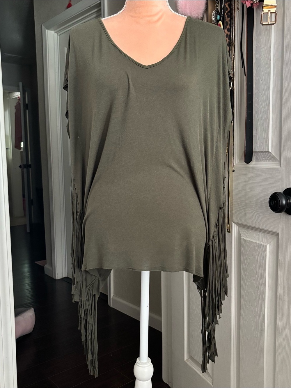 Green Fringe Top